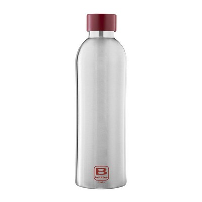 B Bottles Twin - Steel & Red - 800 ml - Double wall thermal bottle in 18/10 stainless steel